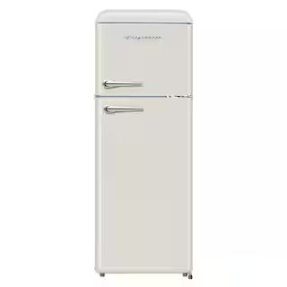 Frigidaire 7.5 cu. ft. Mini Fridge in Cream with Rounded Corners and Top Freezer EFR756-CREAM - T... | The Home Depot