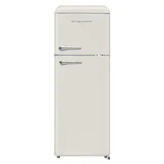 Frigidaire 7.5 cu. ft. Mini Fridge in Cream with Rounded Corners and Top Freezer EFR756-CREAM - T... | The Home Depot