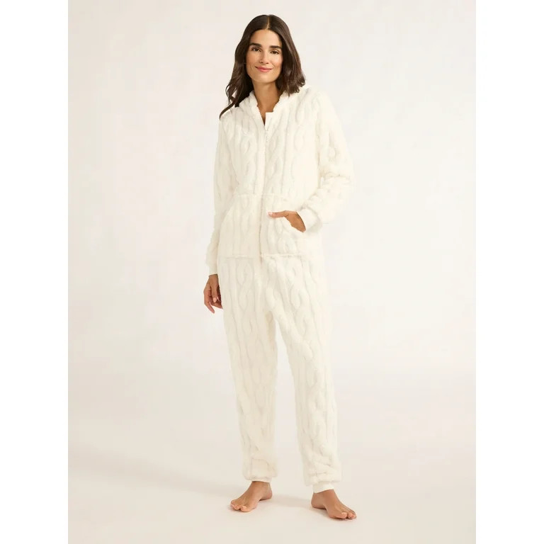 Joyspun Traje de Unión de Jacquard con Capucha para Mujer Talla XS- 3X - Walmart.com | Walmart (US)