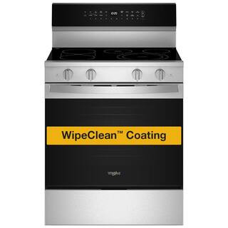Whirlpool 30 in. 5-Element Freestanding Electric Smart Range in Fingerprint Resistant Stainless S... | The Home Depot