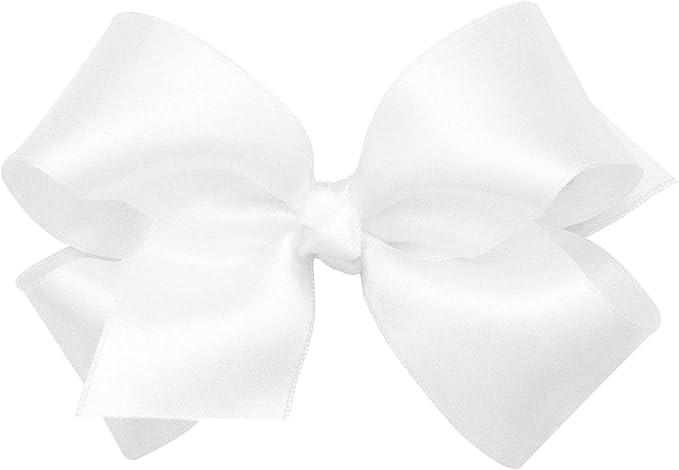 Wee Ones Girls' French Satin Hair Bow with a Knot Wrap Center, No-Slip Hair Clip, Handmade | Amazon (US)