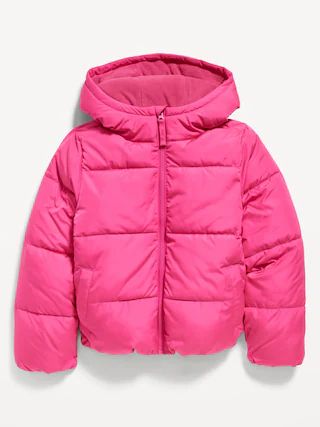 Water-Resistant Hooded Puffer Jacket for Girls | Old Navy (US)