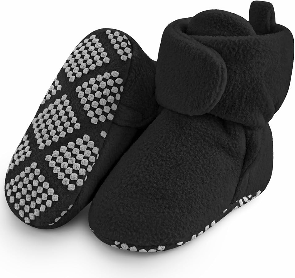 Pro Goleem Fleece Baby Booties, Warm Cozy Baby Slippers, Stay On Sock Shoes, Easy to Put on, Unis... | Amazon (US)