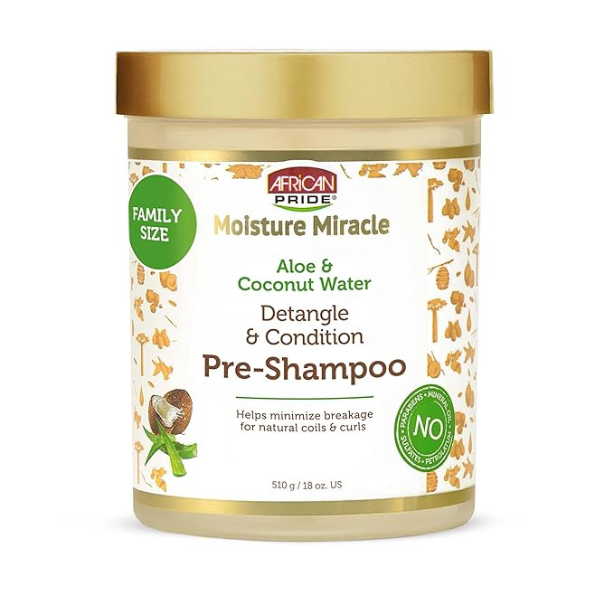 African Pride Moisture Miracle Aloe & Coconut Water Pre-Shampoo Detangler & Pre-conditioner - Hel... | Amazon (US)