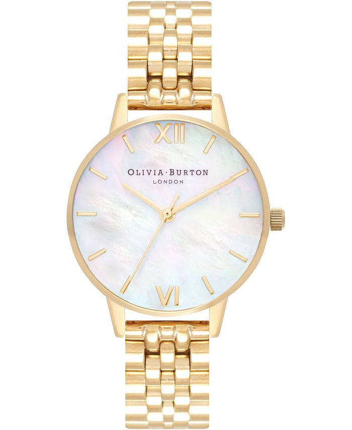Olivia Burton Women's Gold-Tone Stainless Steel Bracelet Watch 30mm & Reviews - Macy's | Macys (US)