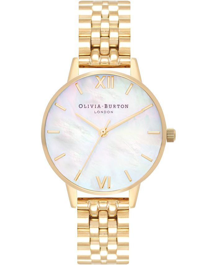 Olivia Burton Women's Gold-Tone Stainless Steel Bracelet Watch 30mm & Reviews - Macy's | Macys (US)