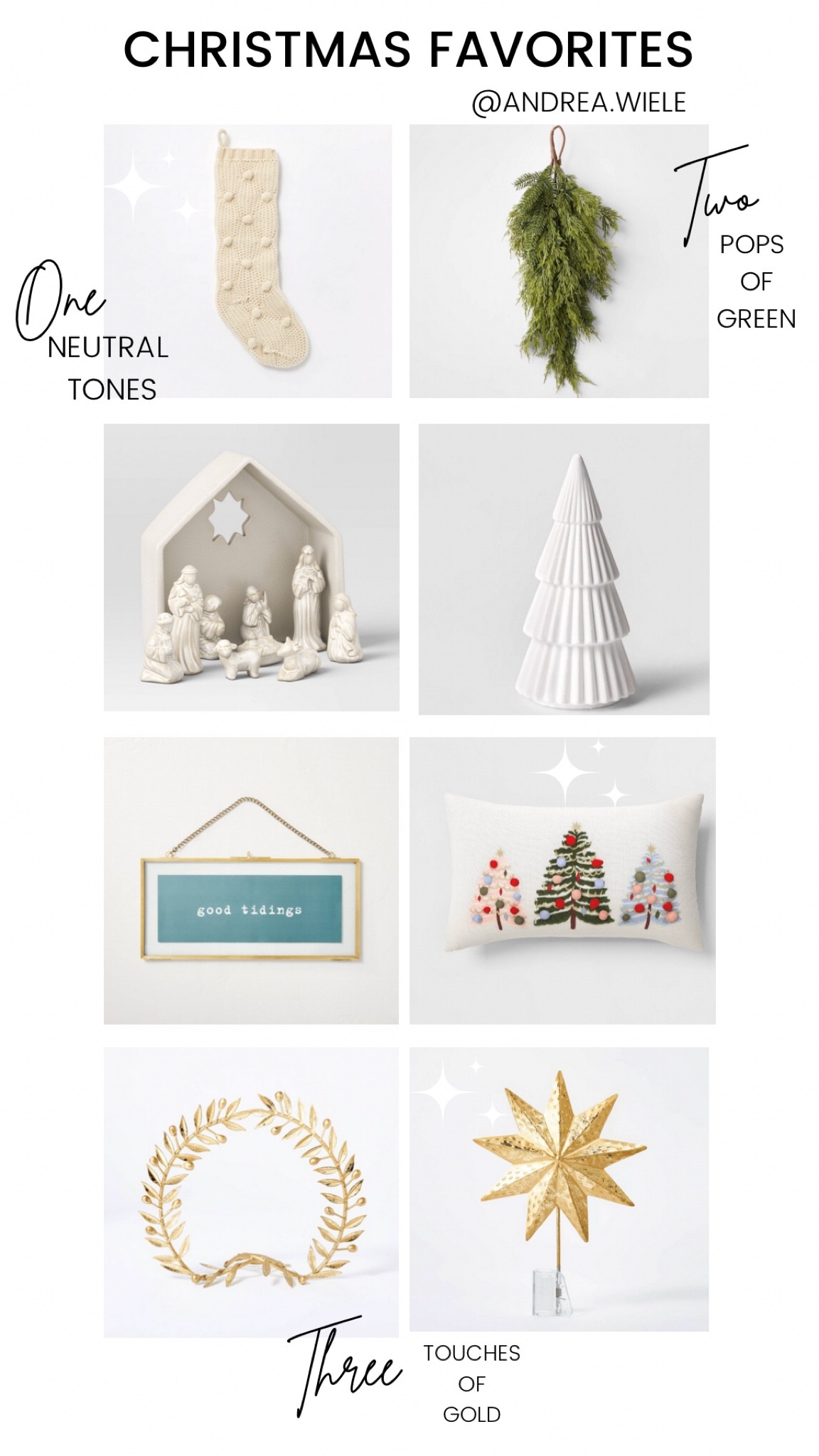 Target Christmas. Christmas favorites at target. Neutral Christmas. Green swag for Christmas. Christmas greenery. Ceramic nativity. Gold star topper. Christmas topper 

#LTKSeasonal #LTKHoliday #LTKhome