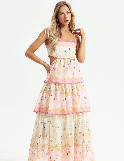 Floral Garden Party Dress Tea Party Dress Y2k Dress | Amazon (US)