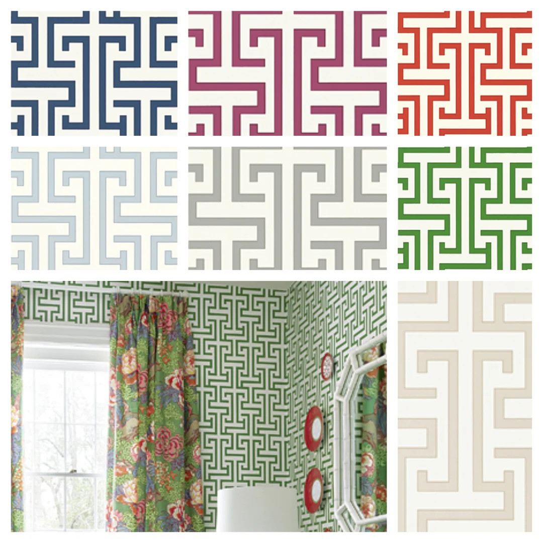 Designer Thibaut Ming Trail Wallpaper By The Package (Double roll)  (other colors available) | Etsy (US)