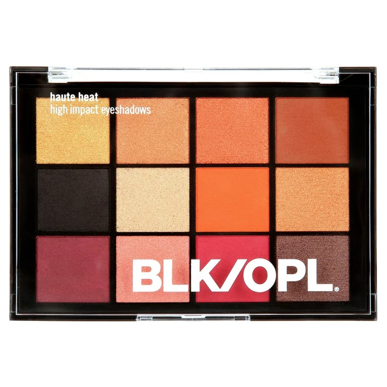 BLK/OPL 12 Well Eye Shadow Palette, Highly Pigmented, Talc Free, Haute Heat, .42 oz | Walmart (US)