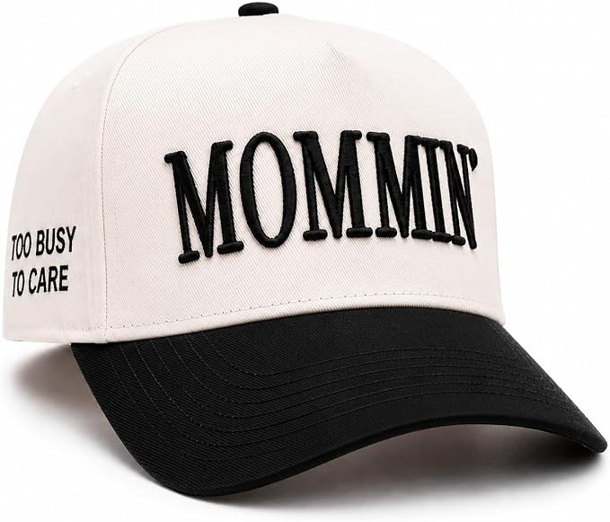 Women’s Mommin Trucker Hat – Vintage Two-Tone Ponytail Baseball Cap, Embroidered Adjustable H... | Amazon (US)