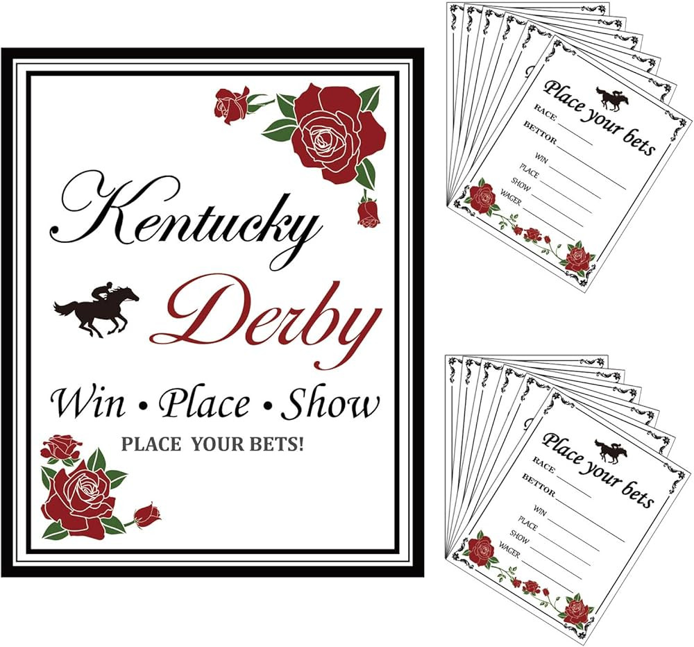 ANGOLIO Race Horse Party Supplies, 40Pcs Betting Card for Guess Who will Win the First on Horse R... | Amazon (US)