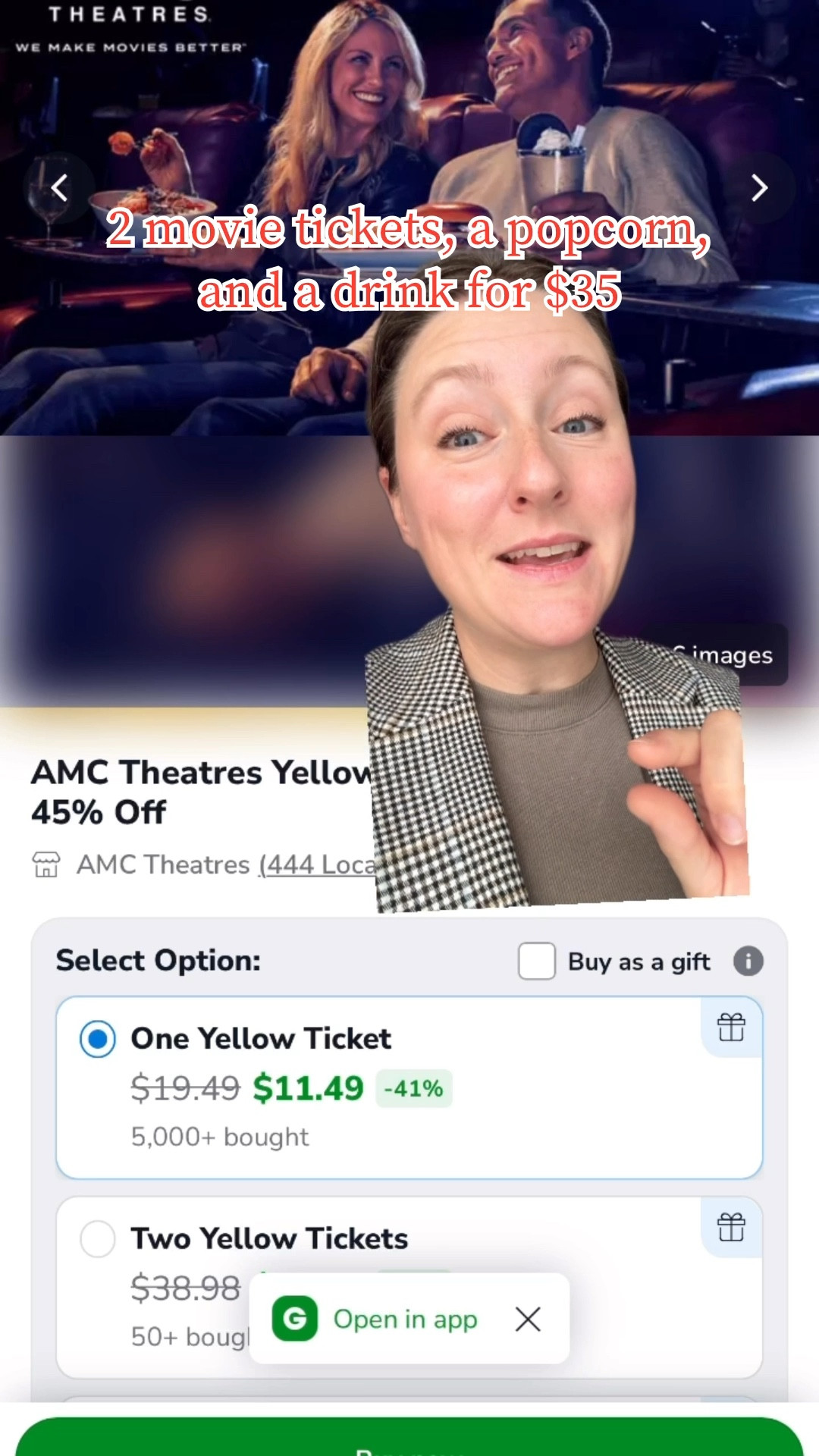 Affordable and unique gift idea alert! If you’re looking for an experience holiday gift or unique Christmas gift, give the gift of entertainment. There’s a Groupon on right now where you can get 2 movie tickets, a popcorn, and a drink for $35. 

I’ve also linked to a few other Groupon deals that will help you give and get this holiday season. These affordable gifts include a Costco and Sam’s Club membership deal, a discount on movie tickets, discounted movie theater tickets, customizable calendars, Chuck E. Cheese play, and so much more.

#grouponpartner #groupon #@groupon

#LTKSaleAlert #LTKGiftGuide #LTKCyberWeek