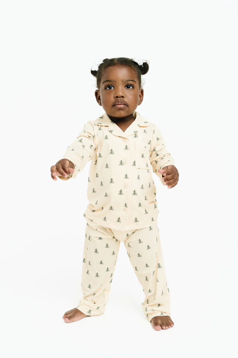 Pine Forest Bamboo Button Up Set | Little One Shop Co