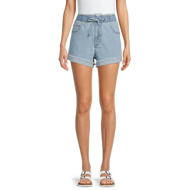 No Boundaries Juniors' Tie-Front Shorts - Walmart.com | Walmart (US)