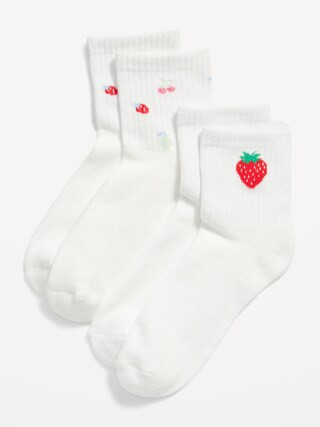 Printed Crew Socks 2-Pack for Women | Old Navy (US)