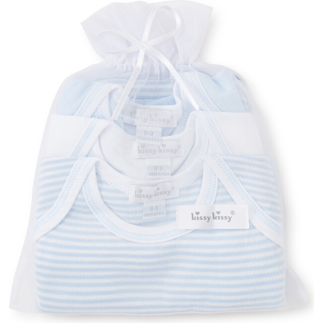 3pc Striped Onesie Set, Blue | Maisonette