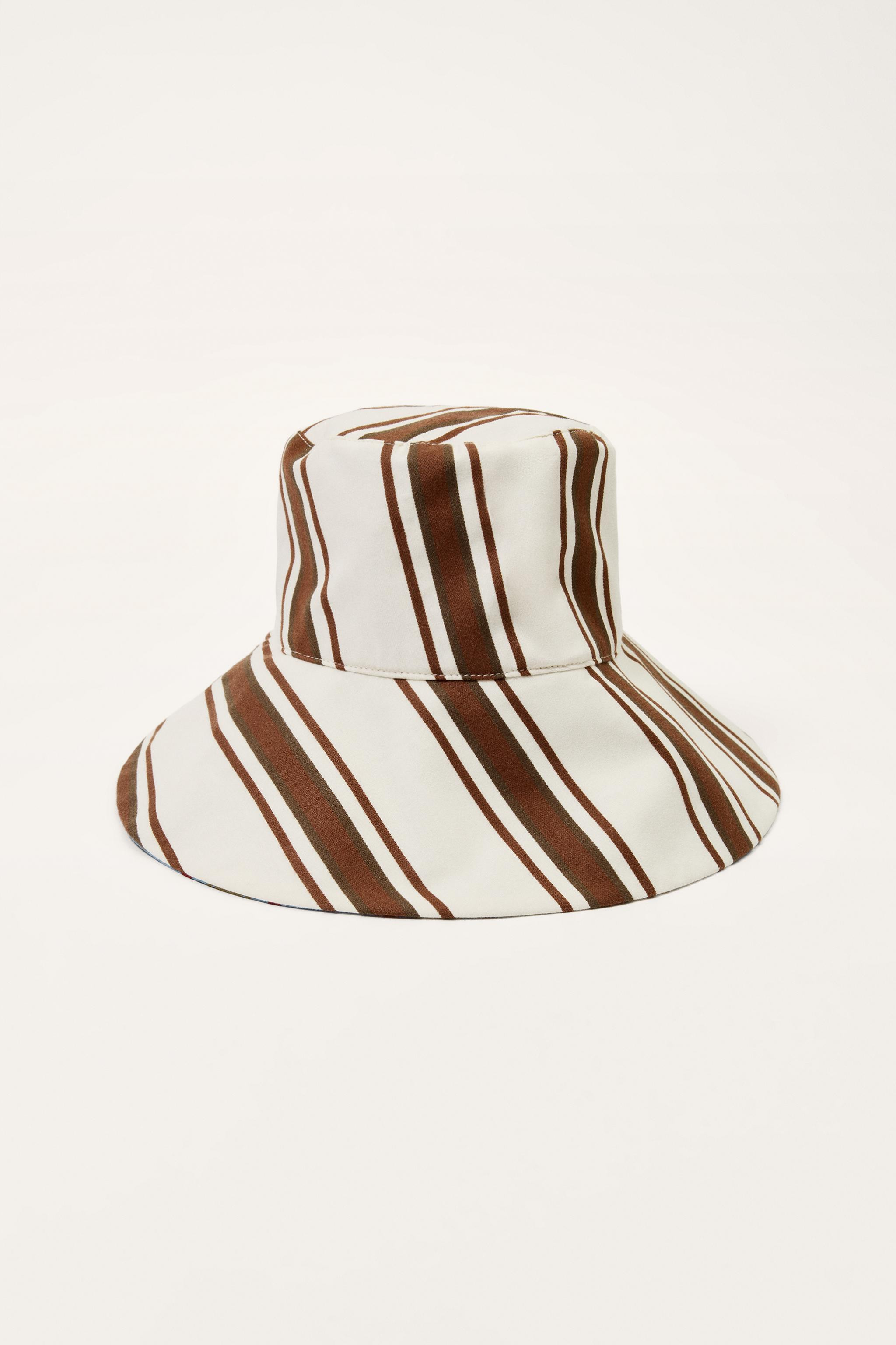 LIMITED EDITION STRIPED REVERSIBLE BUCKET HAT | Zara UK
