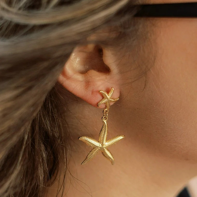 Azure Double Starfish Earrings | Liv Bella Vita