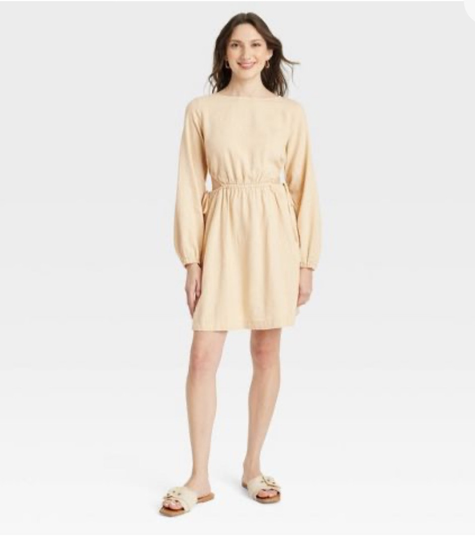 Women Balloon Long sleeve Mini A-line dresss