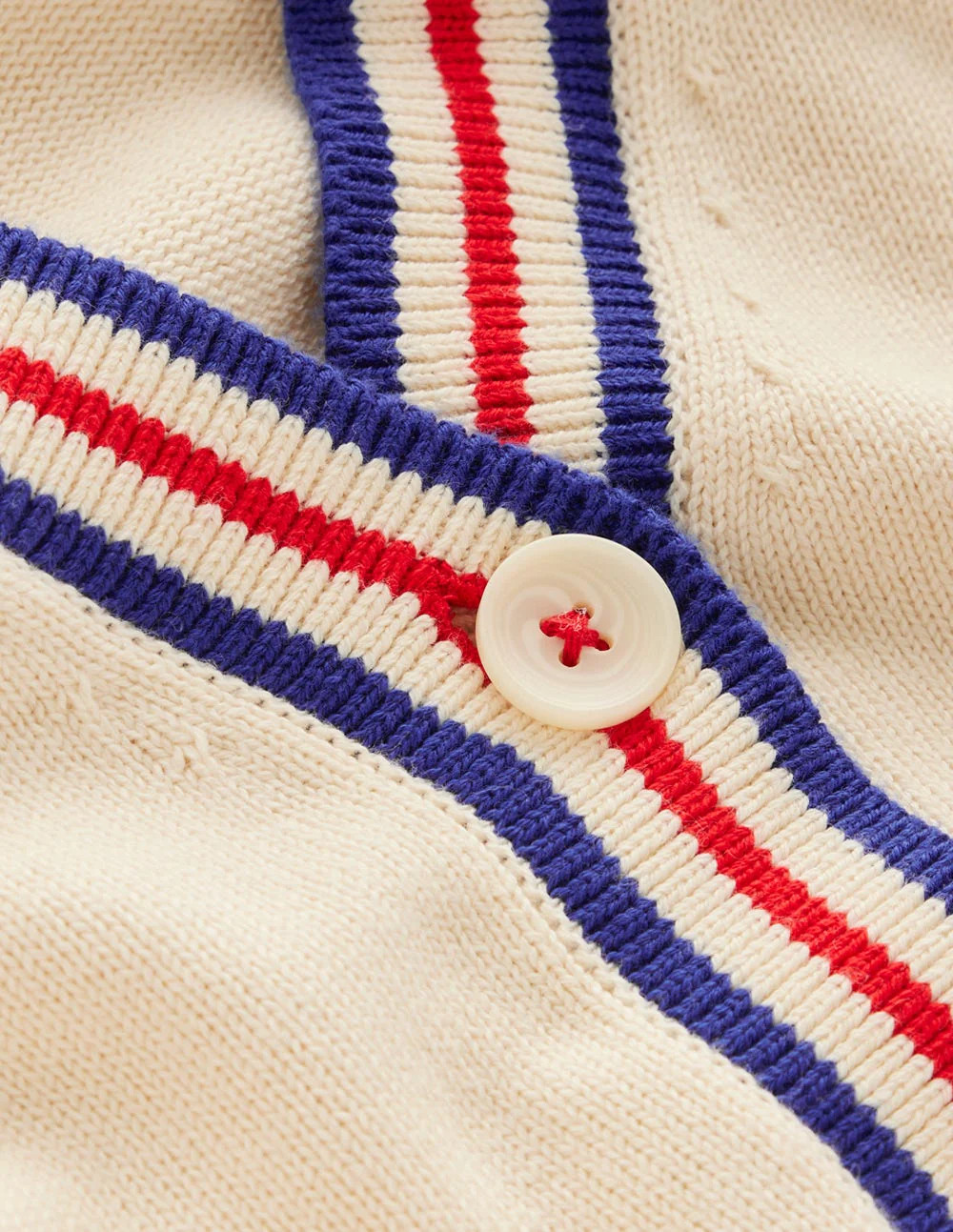 Long Cotton V-neck Cardigan-Warm Ivory | Boden (US)