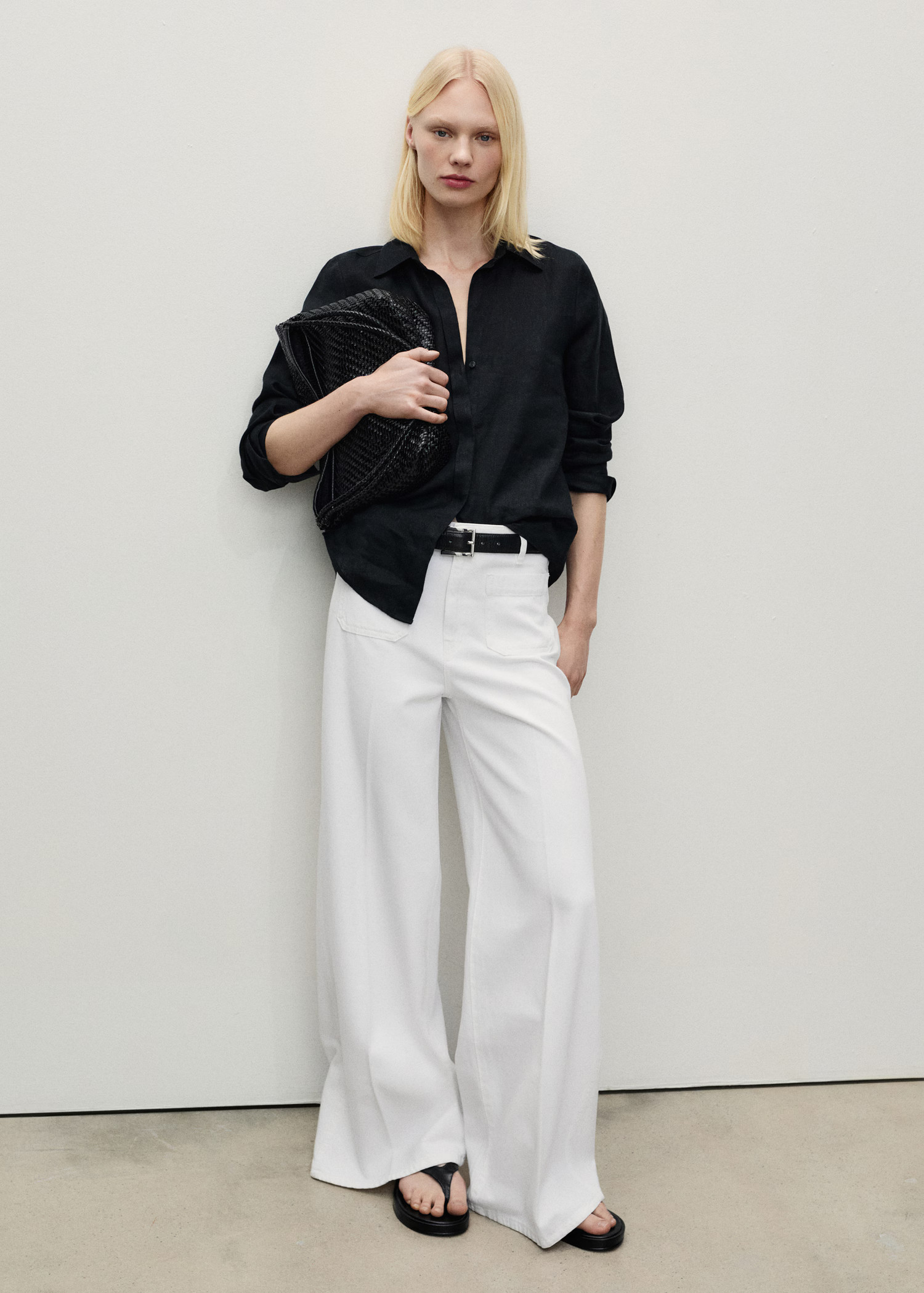 Wideleg jeans with pockets - Women | MANGO United Kingdom | MANGO (UK)