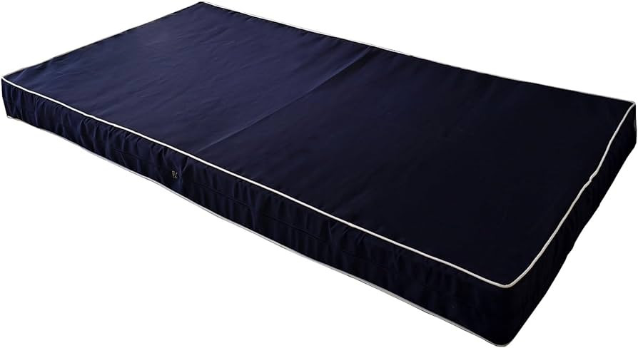 Outdoor Twin Size Daybed Cushion Cover for Porch Swing Bed, Only Cover, White Piping Trim 6inch M... | Amazon (US)