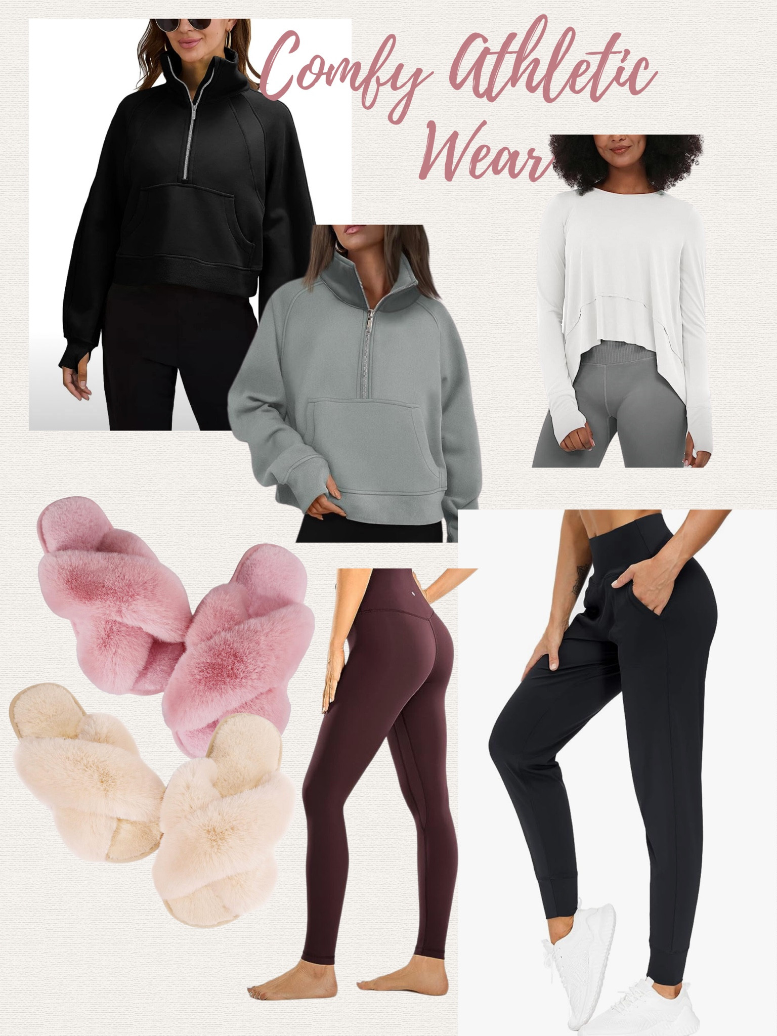 Women’s cozy athletic wear. 
Fitness and casual cozy outfits. My favorite slippers! Amazon finds.


#LTKSeasonal #LTKunder50 #LTKstyletip
