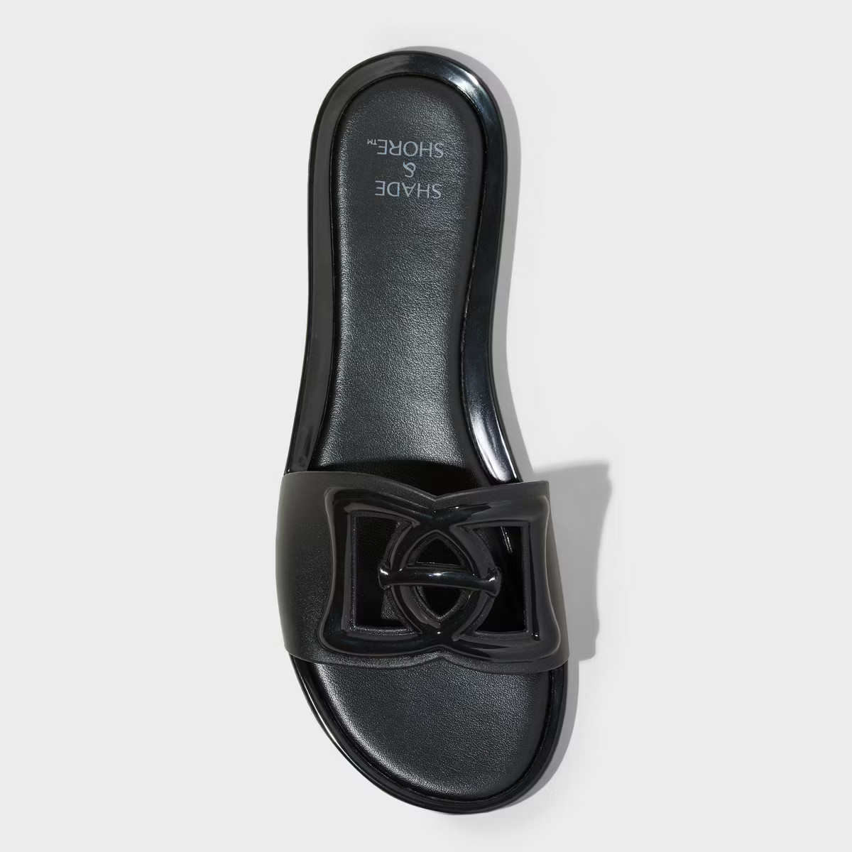 Women's Dove Cut Out Slide Sandals - Shade & Shore™ Black 7 | Target