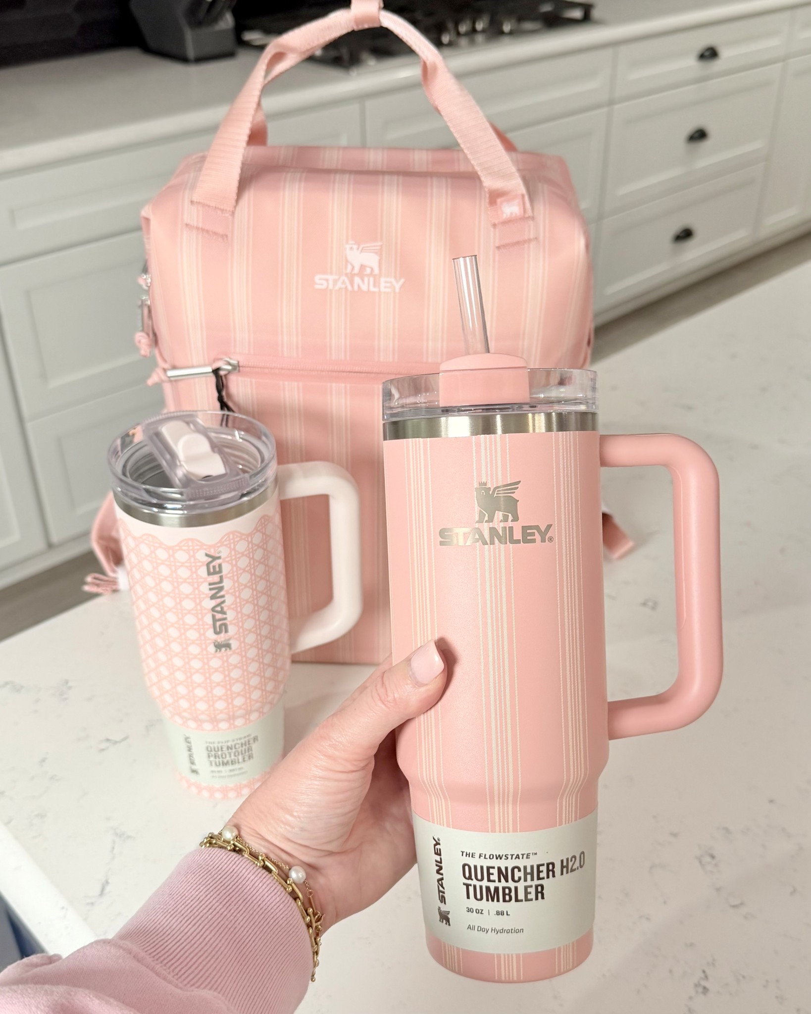 😍 Ooooh! The new @Stanley1913 Spring Picnic Collection is live and just look at the Stripe & Rattan prints! (#Stanley1913Partner) Comes in 3 pretty colorways - Peach Rose, Cream & Mist in a variety of styles including Adventure Quenchers, Coolers and tumblers! 

#LTKSeasonal #LTKmomlife #LTKHome