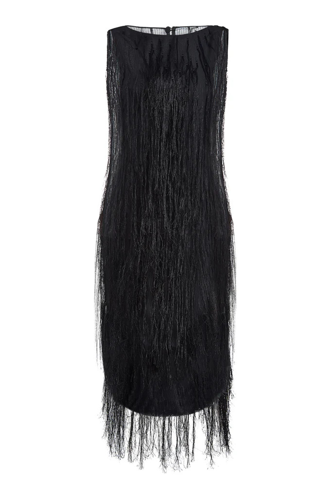 Fringed Black Cocktail Dress | Etcetera