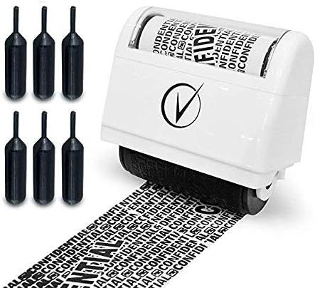 Identity Protection Roller Stamps Wide Kit, Including 6-Pack Refills - Designed for Secure Confident | Amazon (US)