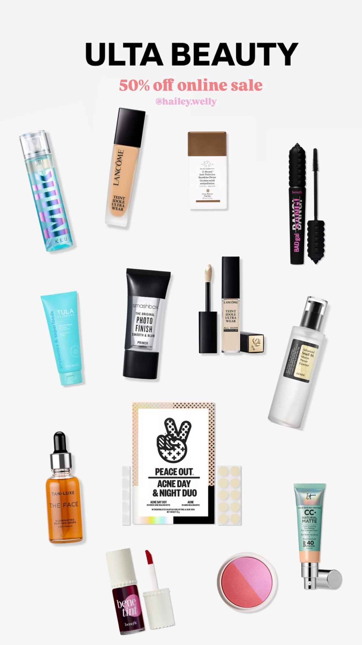 50% off ulta beauty finds 
favorite makeup products, skincare, and beauty items 



#LTKFindsUnder50 #LTKBeauty #LTKSaleAlert
