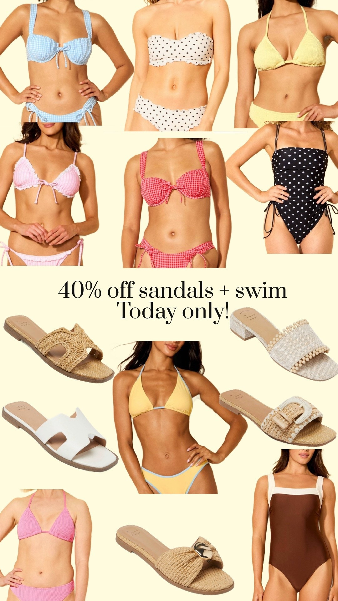 40% off swim + sandals today only!



#LTKSwim #LTKSaleAlert #LTKTravel