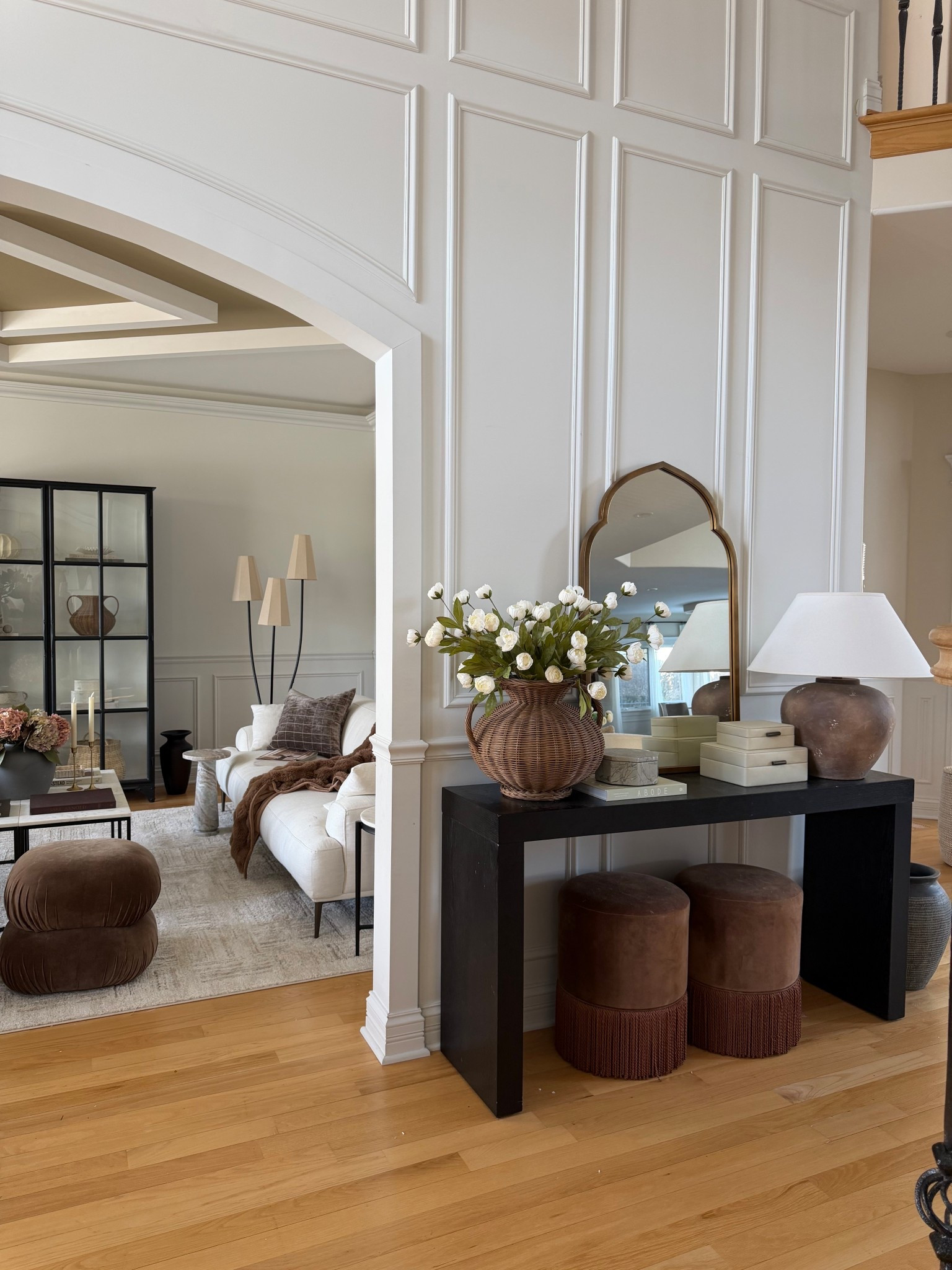 A little peek into our entryway + sitting room 🤍
Neutral layers, warm textures, and a sneak peek of a new lamp I’ve been loving.
Linking everything you see here. 

#LTKSaleAlert #LTKHome