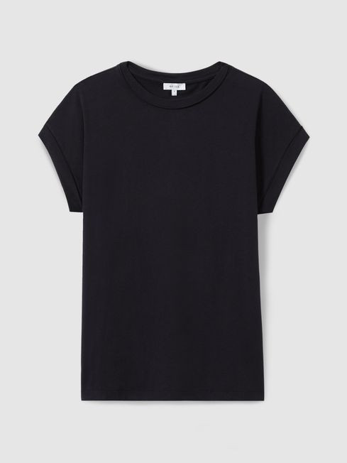 Reiss White Tereza Cotton-Jersey Crew Neck T-Shirt | Reiss US