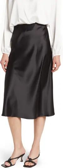 Solid Satin Midi Skirt | Nordstrom Rack