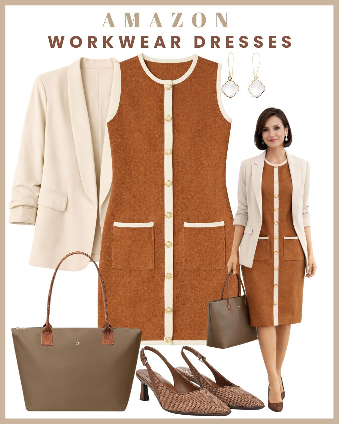 2 workwear dresses you’ll keep reaching for 👗✨
Sharing two chic Amazon workwear dresses that make getting dressed for the office effortless 🙌

1️⃣ A classic tailored dress for polished, professional vibes 👩‍💼
2️⃣ A comfortable midi dress that’s perfect for long workdays while still looking put-together 🤍

Easy to style with blazers, heels, or flats — these are the kind of pieces that make building a capsule work wardrobe so much easier 👏

To shop these dresses, comment “link” and I’ll DM you, or check the Amazon Storefront link in bio 🛍️💌

(Workwear Dresses, Office Dresses, Business Casual Dresses, Professional Dress Outfit, Chic Office Style, Work Dress Outfit, Midi Dress for Work, Wrap Dress for Work, Neutral Workwear, Polished Office Look, Capsule Workwear, Minimalist Workwear, Desk to Dinner Dress, Smart Casual Workwear, Work Outfit Inspiration, Comfortable Work Dress, Modern Office Style, Elevated Basics, Work Wardrobe Essentials)

#amazonfashion #workweardresses #dressstyle 

 #LTKgrwm #LTKootd #LTKWorkwear