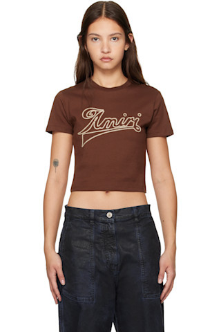 AMIRI - Brown 'Amiri' Baby T-shirt | SSENSE