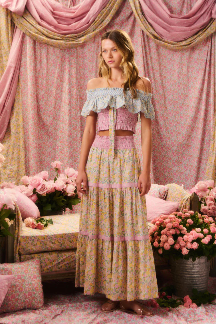 Phia Liberty Fabric Tiered Maxi Skirt | LoveShackFancy