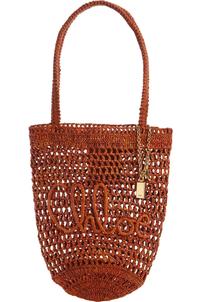 Small Summer Banana Crocheted Raffia Tote (Women) | Nordstrom | Nordstrom
