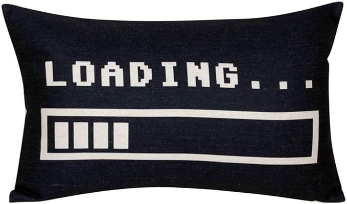 FAVDEC Decorative Loading Bar Pillow Cover 12 Inches x 20 Inches, Throw Pillow Cover with Loading... | Amazon (US)