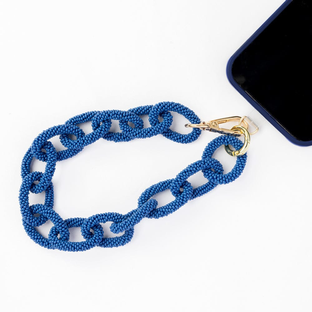 Celine Beaded Phone Chain + Bag Charm Lapis | INK+ALLOY