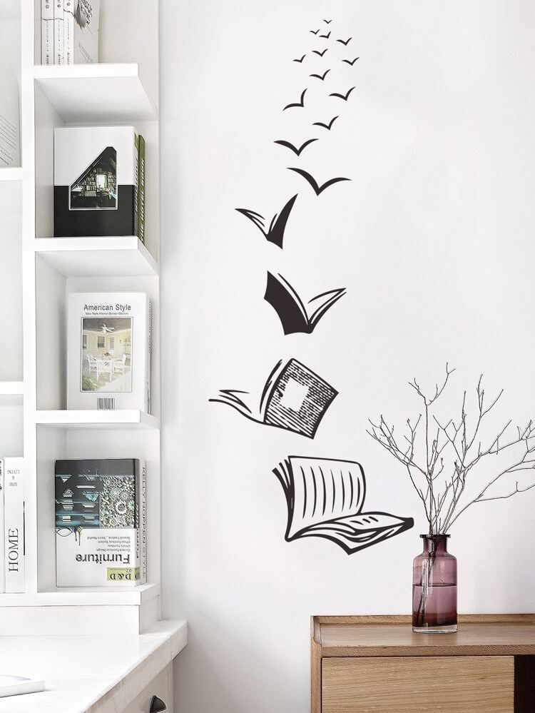 Book Print Wall Sticker | SHEIN