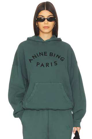 ANINE BING Harvey Paris Sweatshirt in Dark Teal from Revolve.com | Revolve Clothing (Global)