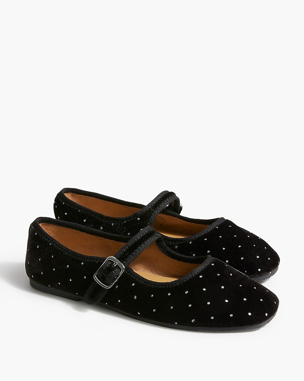 Girls' glitter dot velvet Mary Jane flats | J.Crew Factory