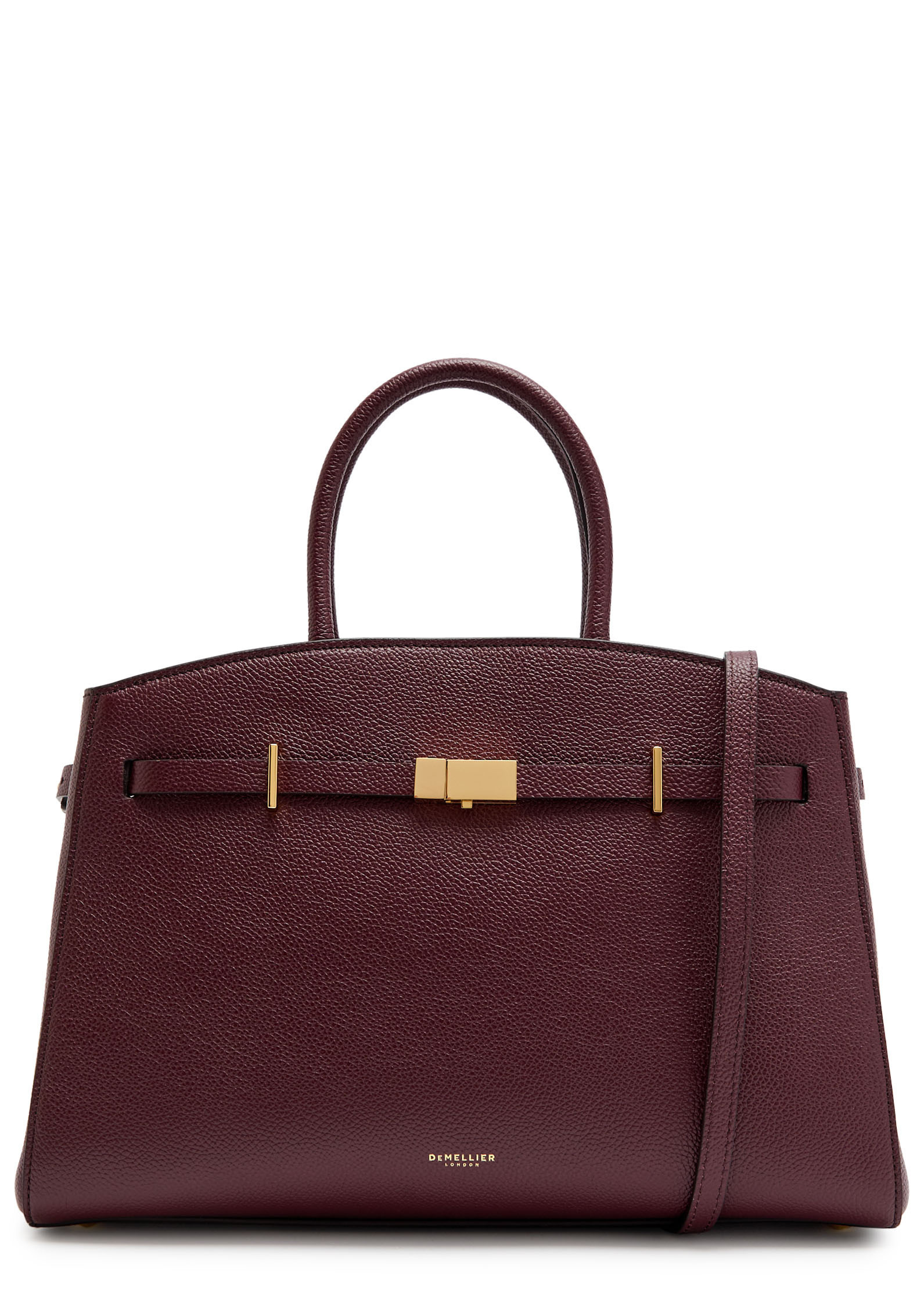 The Hudson midi grained leather top handle bag | Harvey Nichols