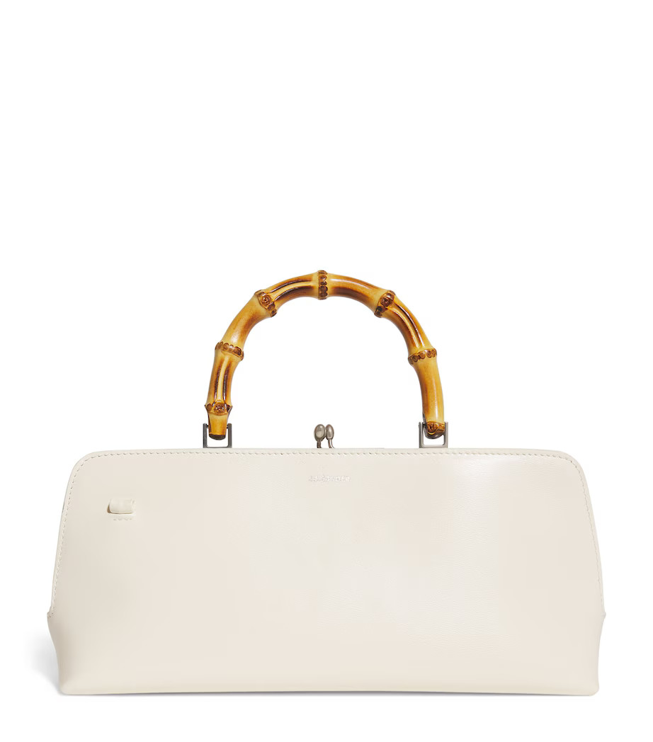 Small Leather Goji Bamboo Top-Handle Bag | Harrods