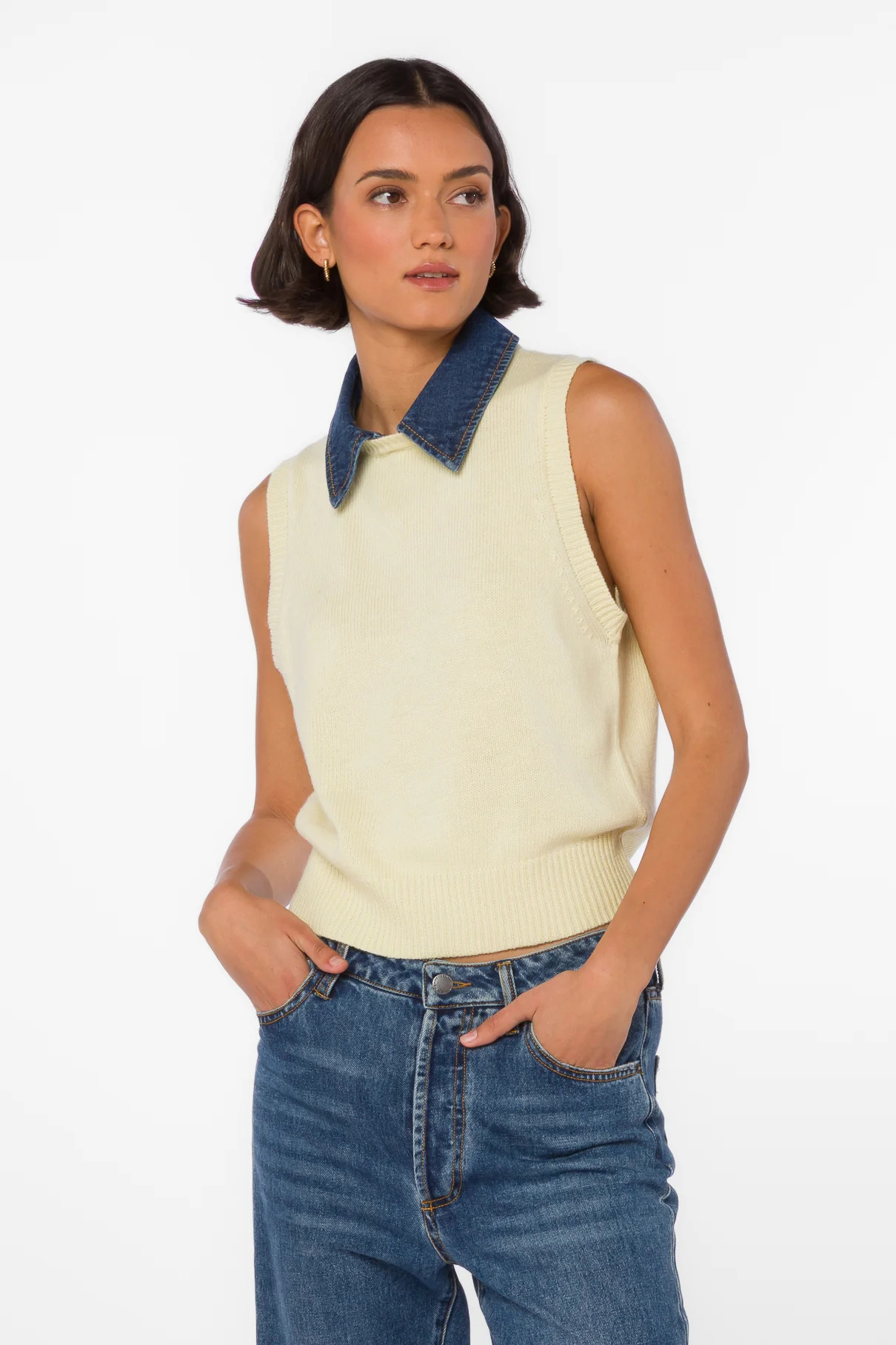 Renier Lemon Chiffon Vest | Velvet Heart Clothing