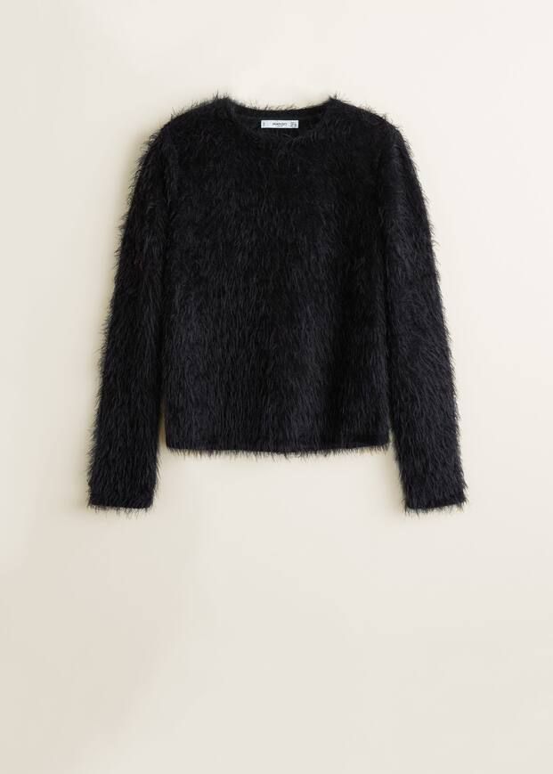Faux fur knit sweater - Women | MANGO (US)